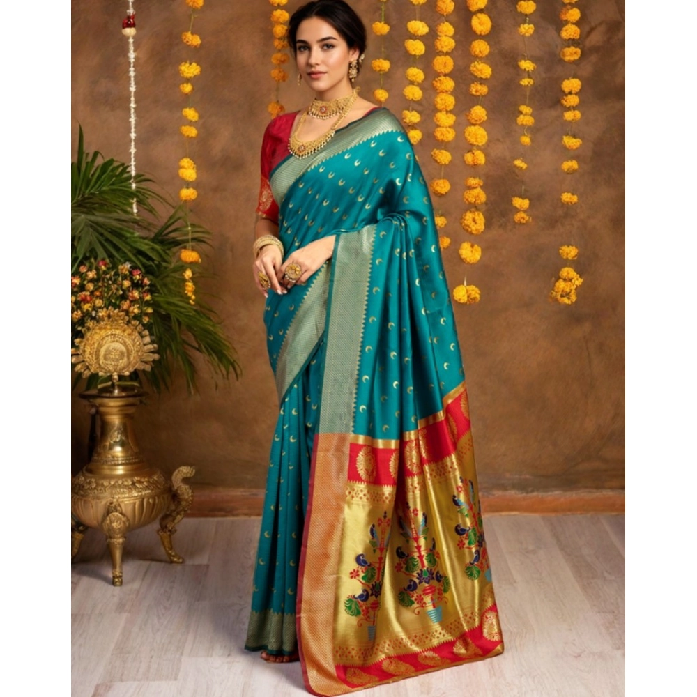 PID-62809-Generic-Women-s-Silk-Blend-Zari-Woven-Saree-With-Unstitched-Blouse-5-5-Mtr-Rama-1-1000x1000-1.webp