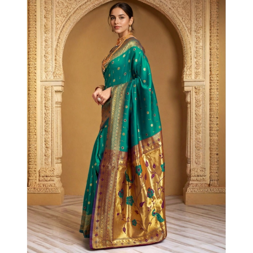 PID-62824-Generic-Women-s-Silk-Blend-Zari-Weaving-Saree-With-Unstitched-Blouse-5-5-Mtr-Teal-1-1000x1000-1.webp