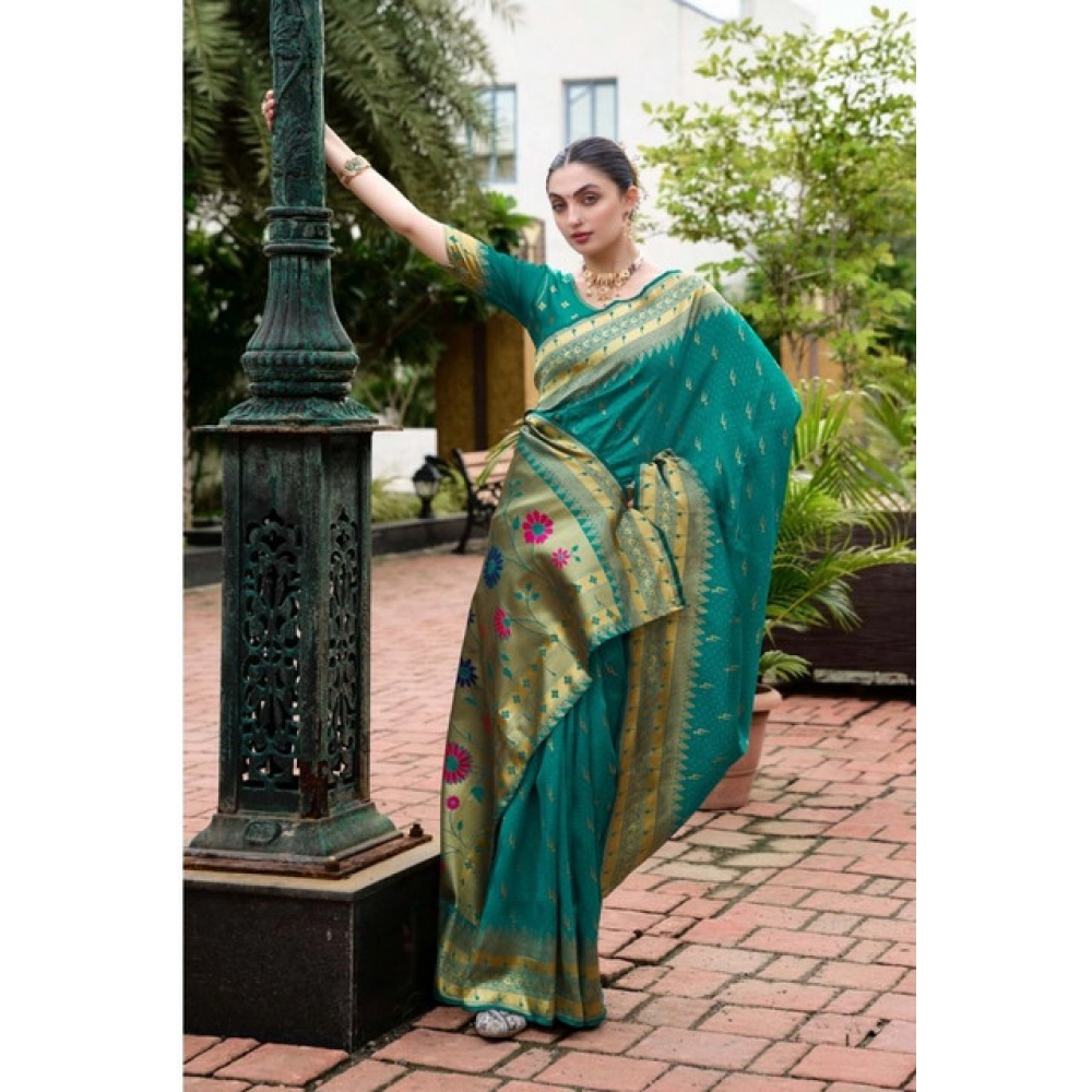 PID-62856-Generic-Women-s-Silk-Blend-Zari-Woven-Saree-With-Unstitched-Blouse-5-5-Mtr-Teal-1-1000x1000-1.webp