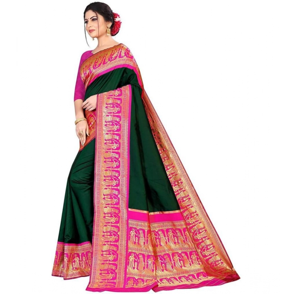 PID-63111-Generic-Women-s-Soft-Lichi-Silk-Jacquard-Work-Saree-With-Unstitched-Blouse-5-5-Mtr-Green-1-1000x1000-1.webp