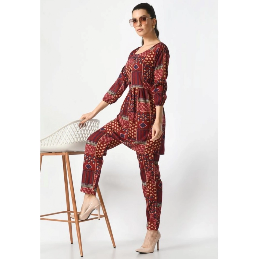PID-63385-Women-s-Casual-Crepe-3-4th-Sleeves-Cord-Set-Maroon-1-1000x1000-1.webp