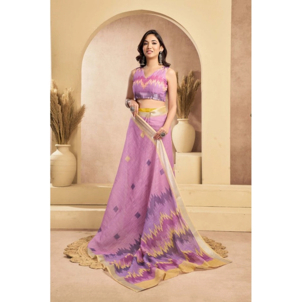 PID-64470-Women-s-Faux-Linen-Printed-Ready-To-Wear-Saree-With-Unstitched-Blouse-5-5-Mtr-Lavender-1000x1000-1.webp