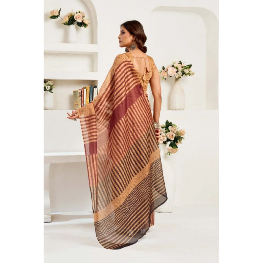 PID-64492-Women-s-Faux-Linen-Printed-Ready-To-Wear-Saree-With-Unstitched-Blouse-5-5-Mtr-Brown-1-1000x1000-1.webp
