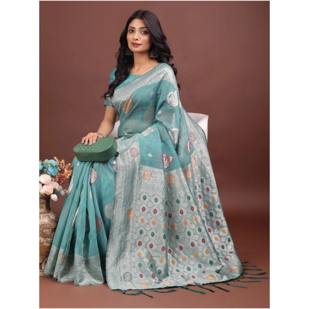 PID-65242-Women-s-Linen-Cotton-Printed-Saree-With-Unstitched-Blouse-5-5-Mtr-Sea-Green-1-1000x1000-1.webp