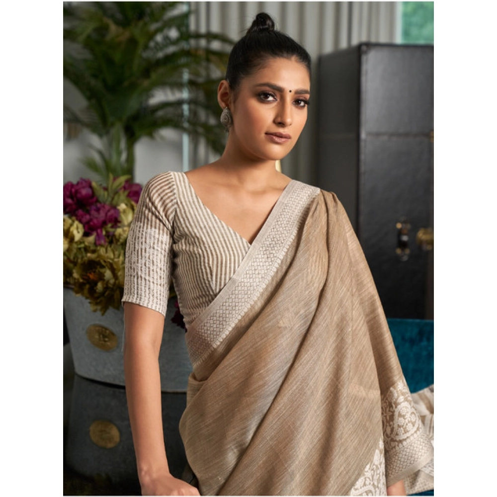 PID-65284-Women-s-Linen-Printed-Saree-With-Unstitched-Blouse-5-5-Mtr-Beige-1-1000x1000-1.webp