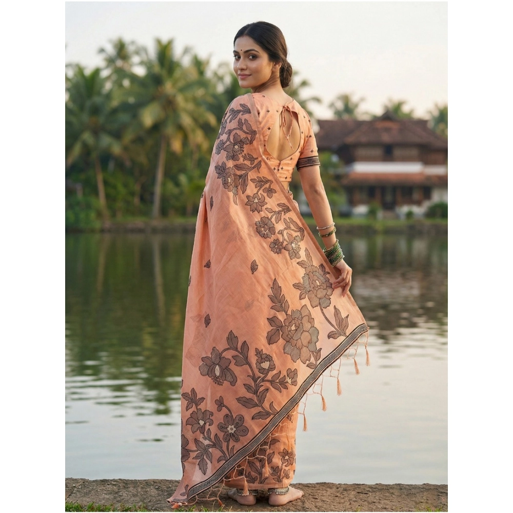PID-65300-Women-s-Linen-Cotton-Printed-Saree-With-Unstitched-Blouse-5-5-Mtr-Peach-1-1000x1000-2.webp