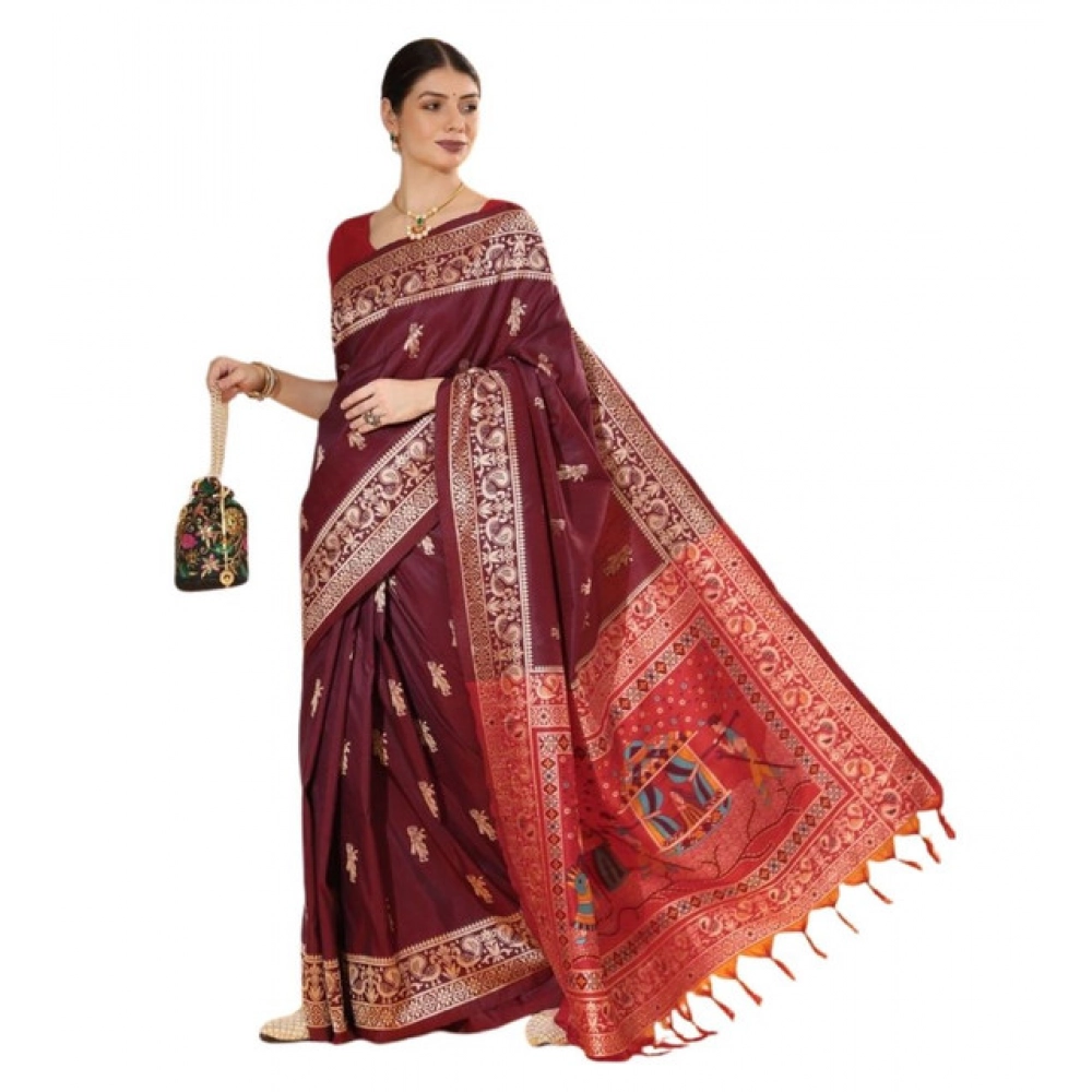 PID-65652-Generic-Women-S-Raw-Silk-Woven-Motif-Saree-With-Unstitched-Blouse-5-5-Mtr-Maroon-2-1000x1000-1.webp