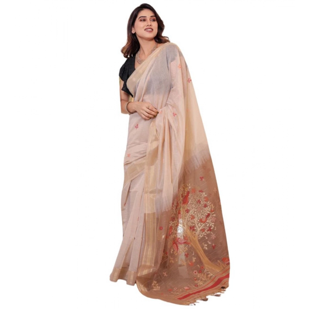 PID-65691-Generic-Women-S-Blended-Cotton-Woven-Motifs-Saree-With-Unstitched-Blouse-5-5-Mtr-Light-Be-1000x1000-1.webp
