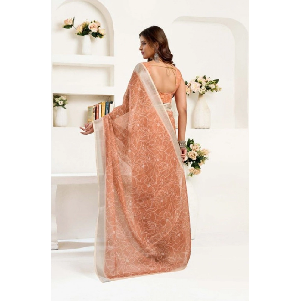 PID-65877-Women-s-Faux-Linen-Floral-Print-Ready-to-wear-Saree-With-Unstitched-Blouse-5-5-Mtr-Peach-1000x1000-1.webp