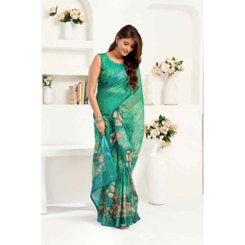 PID-65881-Women-s-Faux-Linen-Floral-Ready-to-wear-Saree-With-Unstitched-Blouse-5-5-Mtr-Green-5-1000x1000-1.webp