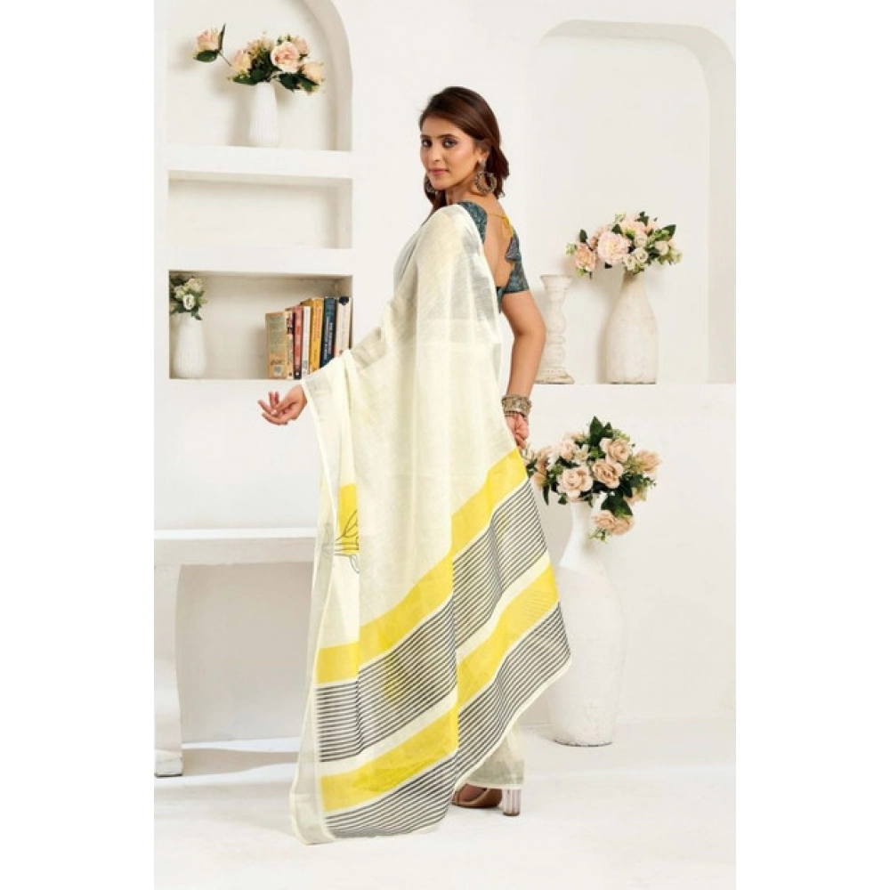 PID-65890-Women-s-Faux-Linen-Floral-Print-Ready-to-wear-Saree-With-Unstitched-Blouse-5-5-Mtr-Off-Wh-1000x1000-1.webp