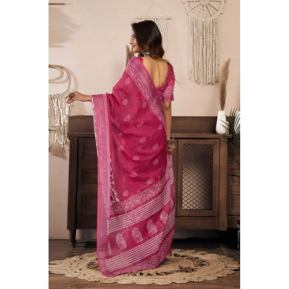 PID-65901-Women-s-Faux-Linen-Floral-Print-Ready-to-wear-Saree-With-Unstitched-Blouse-5-5-Mtr-Pink-1000x1000-1.webp